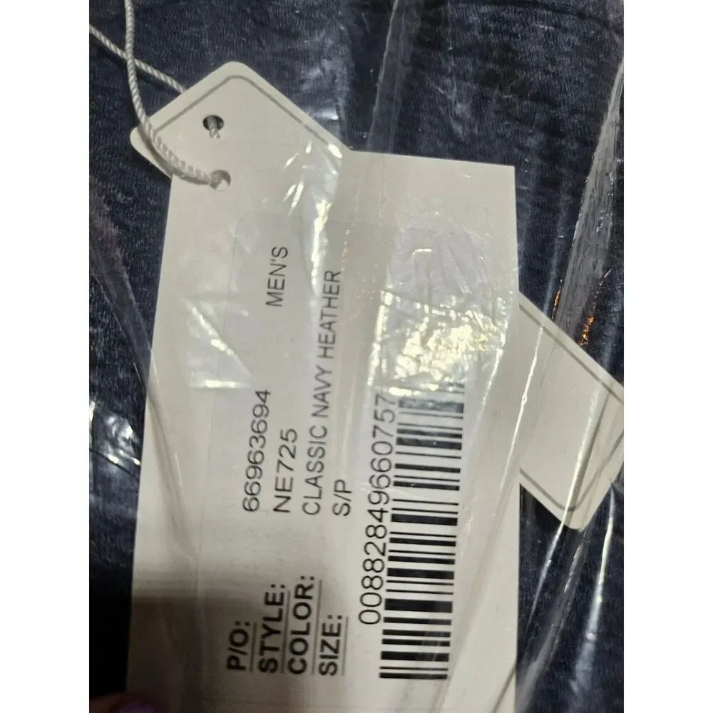 NWT North End Men’s Spirit Textured Quarter Zip Pullover Navy Heather S